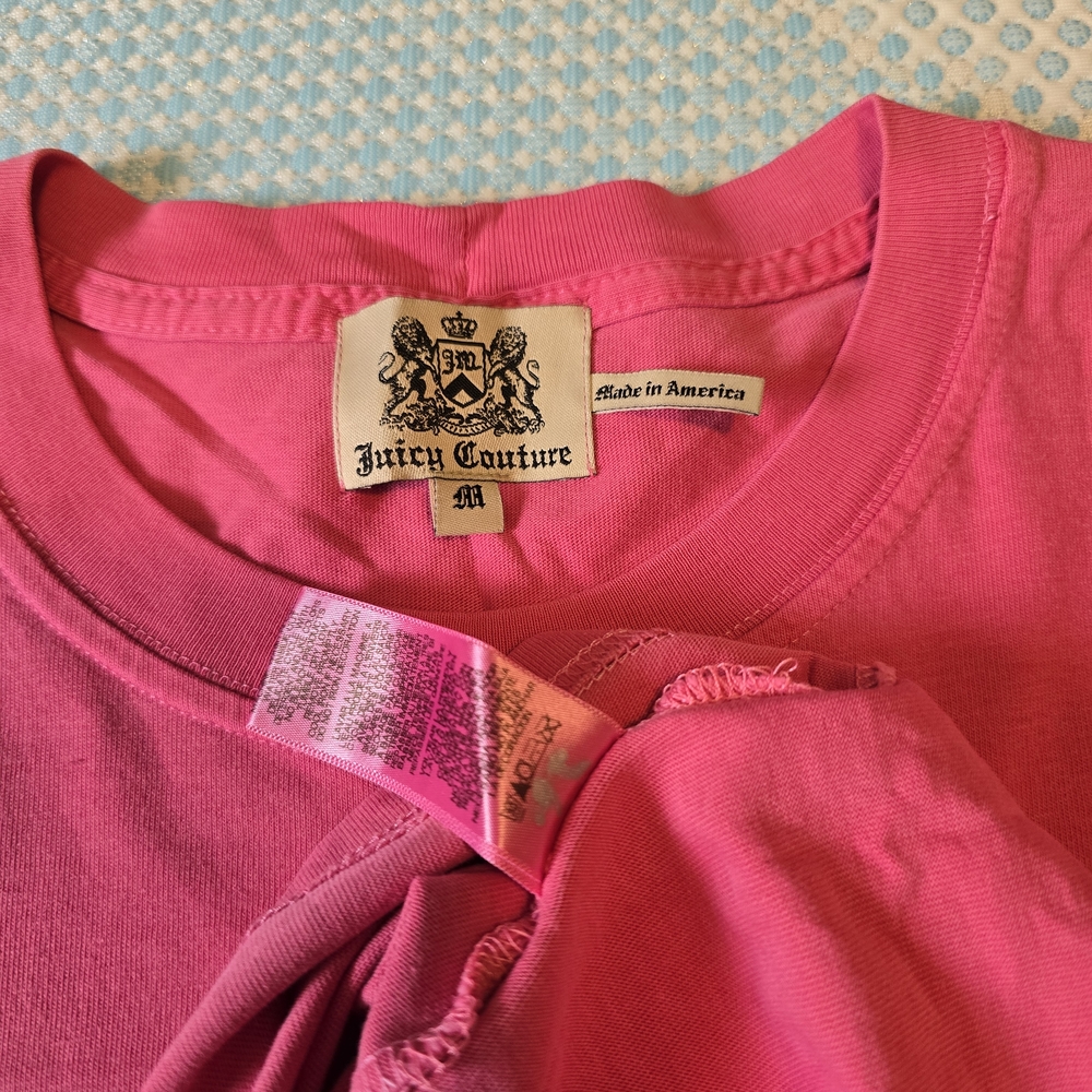 Vintage Juicy Couture Men's Pink Tee - Picture 8 of 8